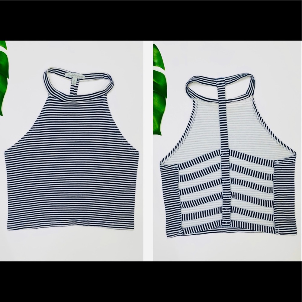 Charlotte Russe Strappy Caged Back Crop Tank
